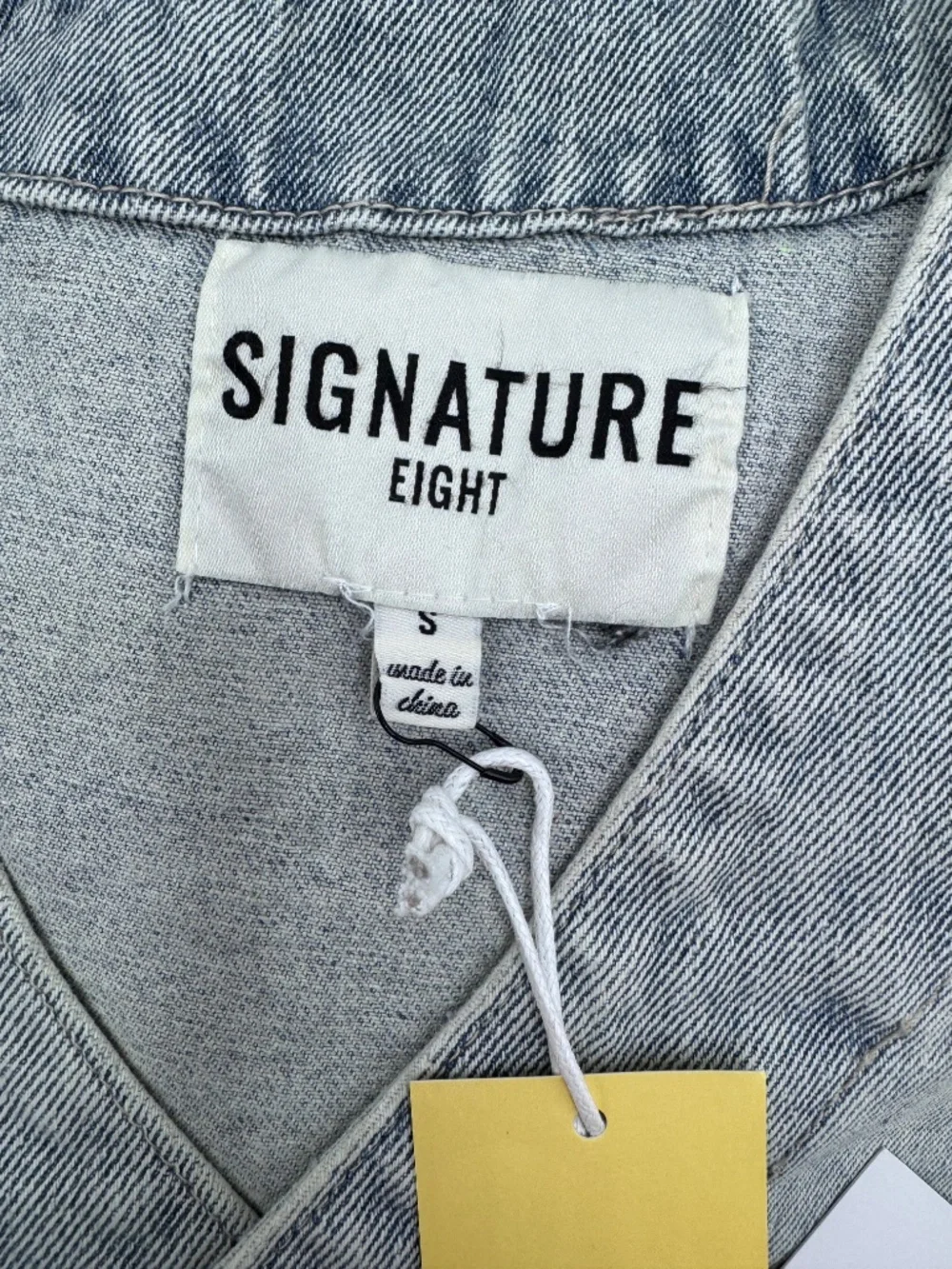 SO CAL Denim Short Sleeve Jean Jacket Shirt Medium-Wash Size Small - Picture 6 of 8